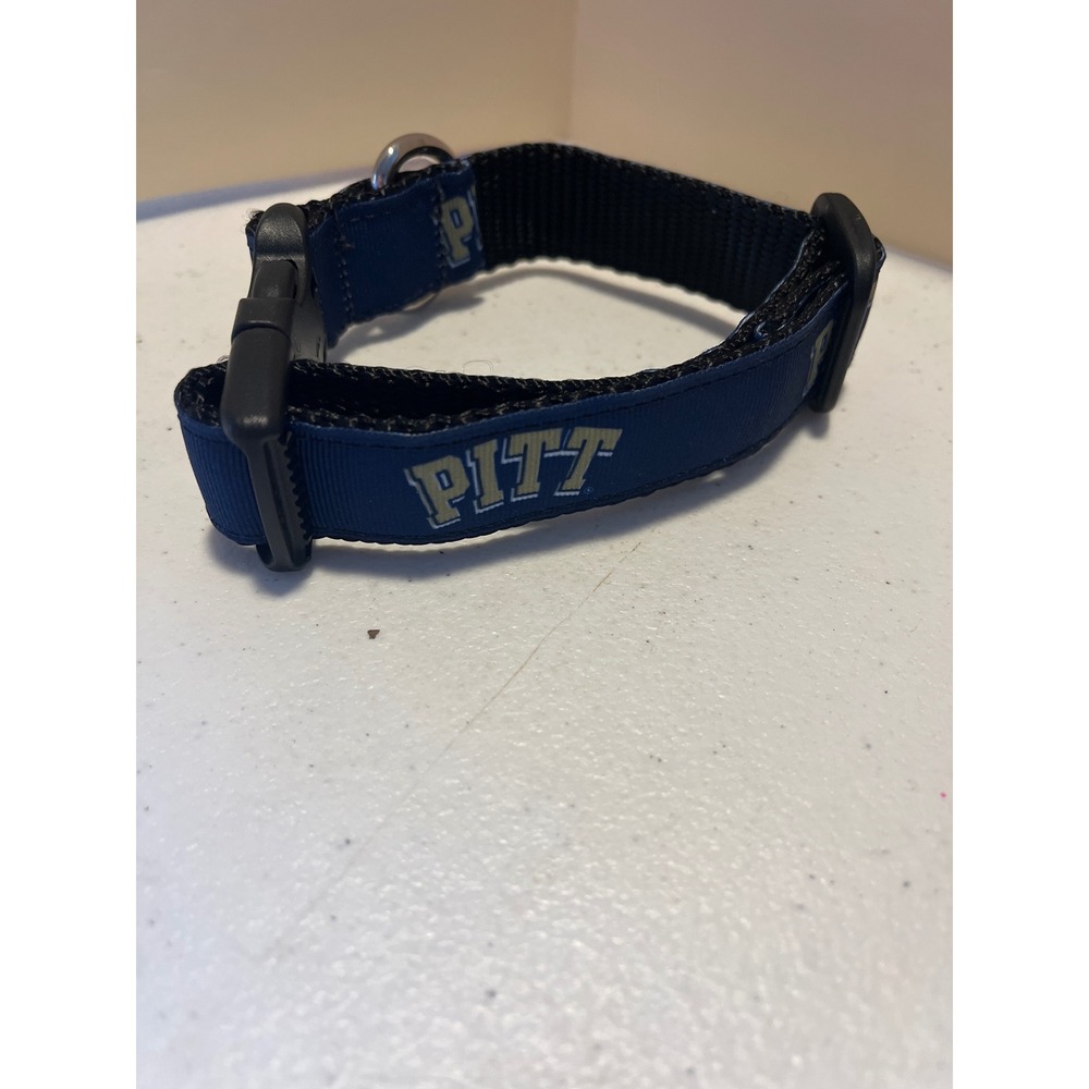University of Pittsburgh Pitt Panthers Dog Collar Navy Blue Adjustable NCAA Pet